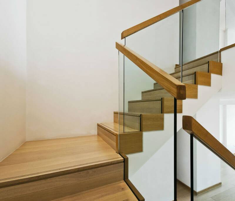 Barandilla para escaleras de UISEBRT con vetas de madera para interior y exterior 