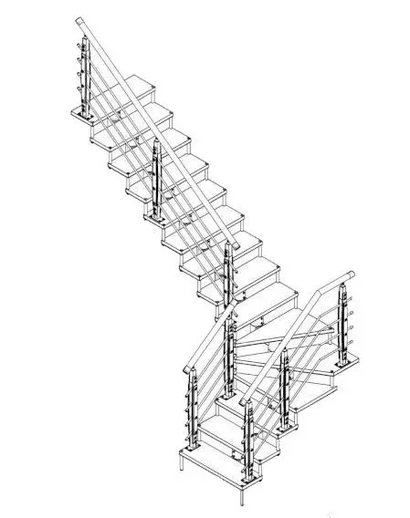 Planos de escaleras en L