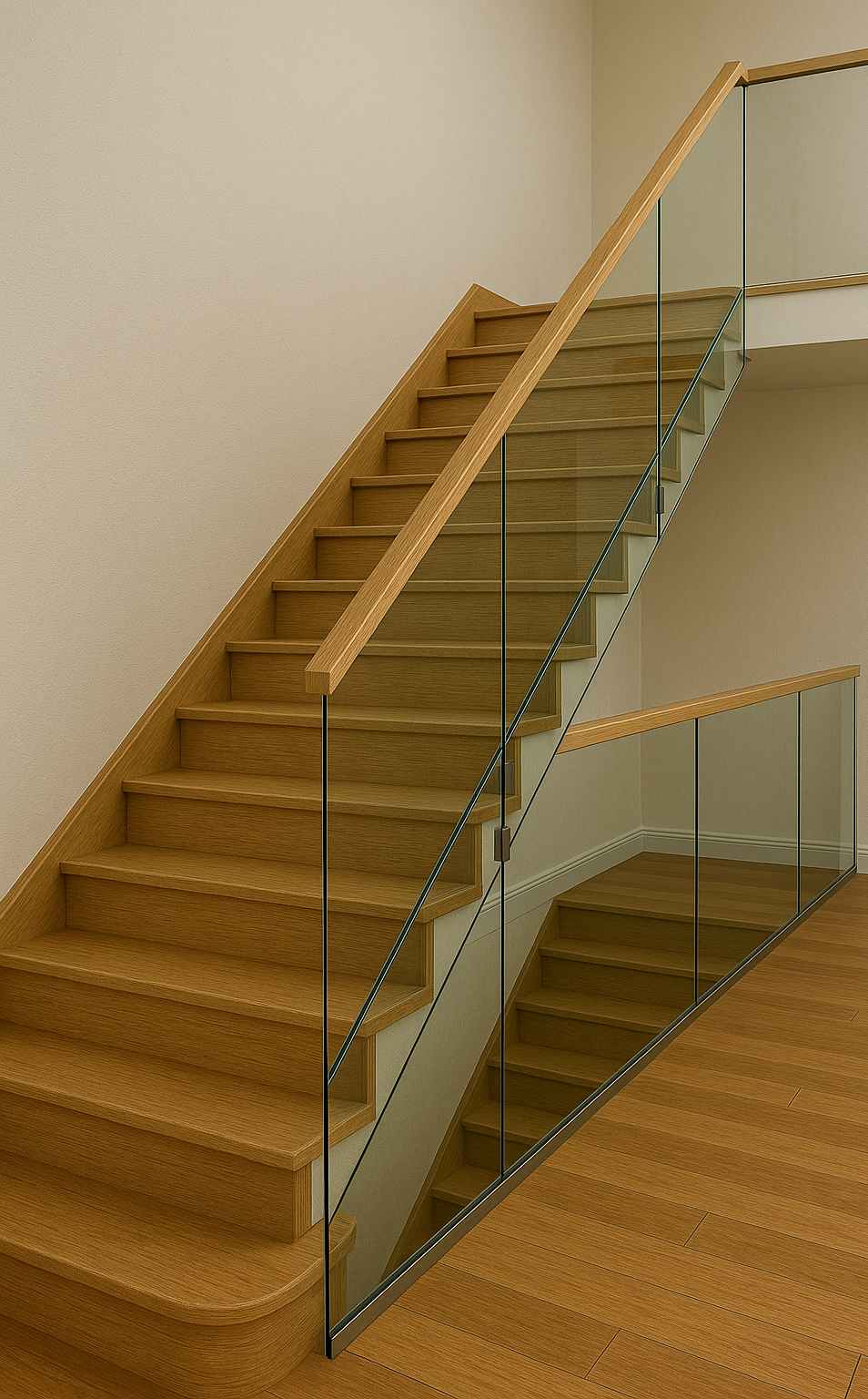 Escaleras de madera rectas