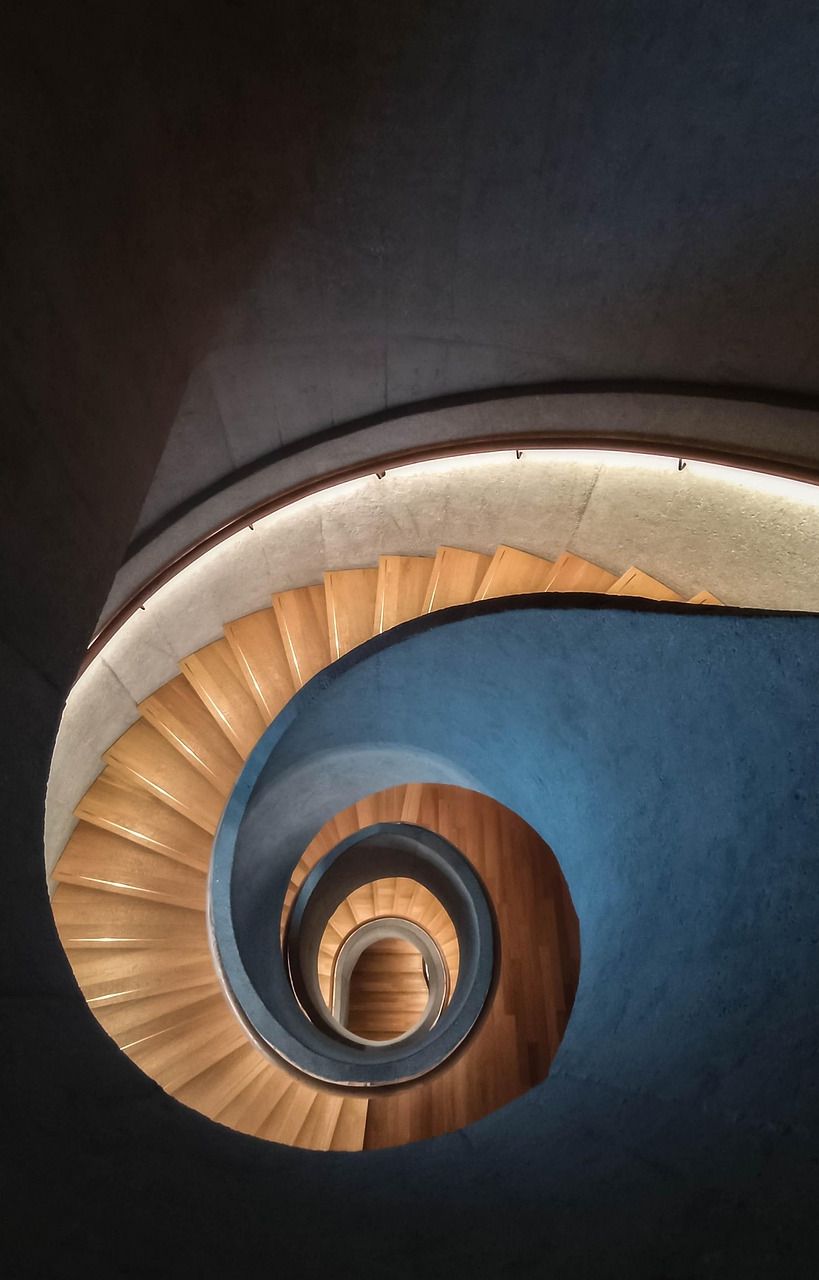 Escalera de caracol de madera